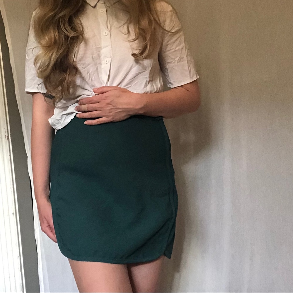 sixties inspired green skirt